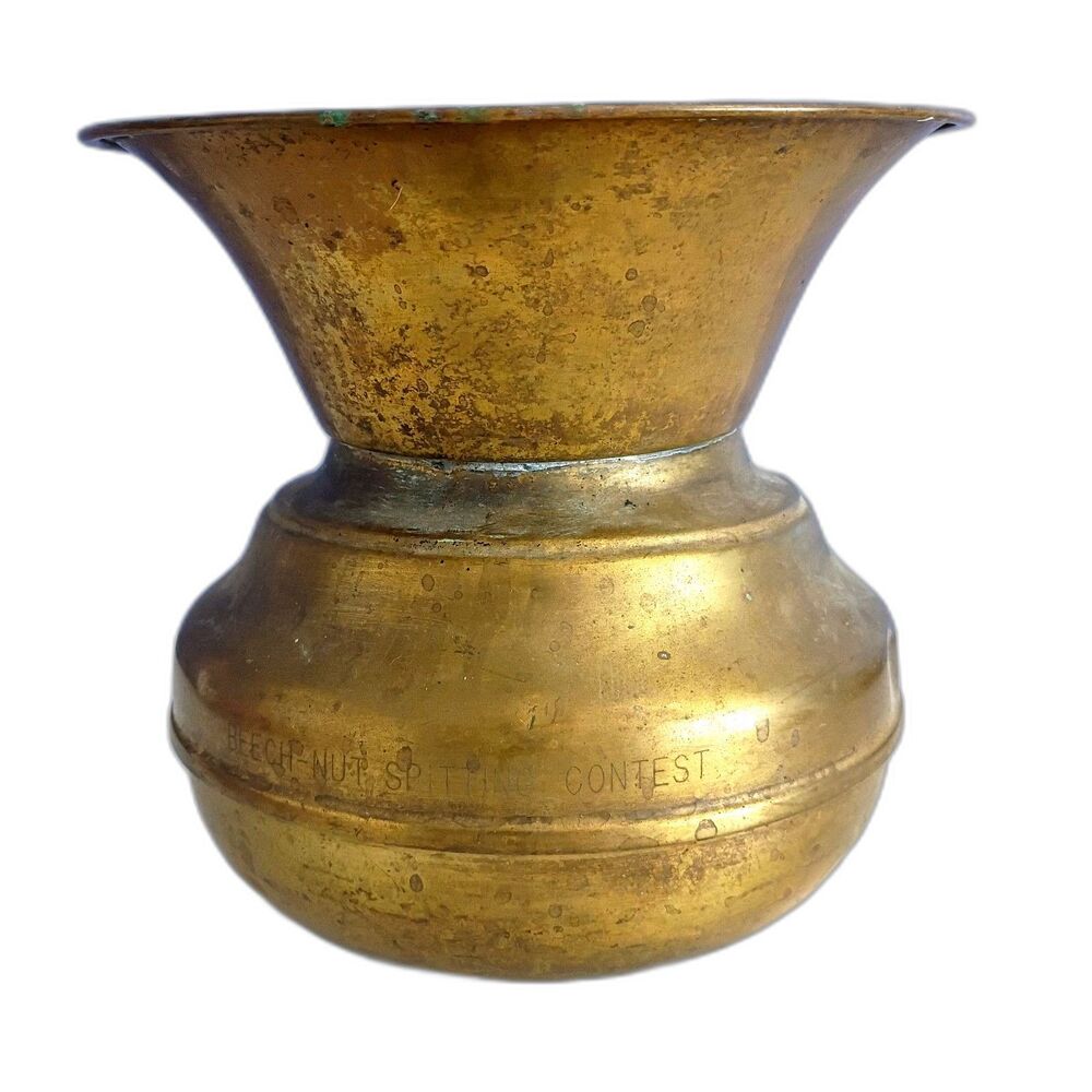 Beech Nut Spitting Contest Vintage Brass Spittoon